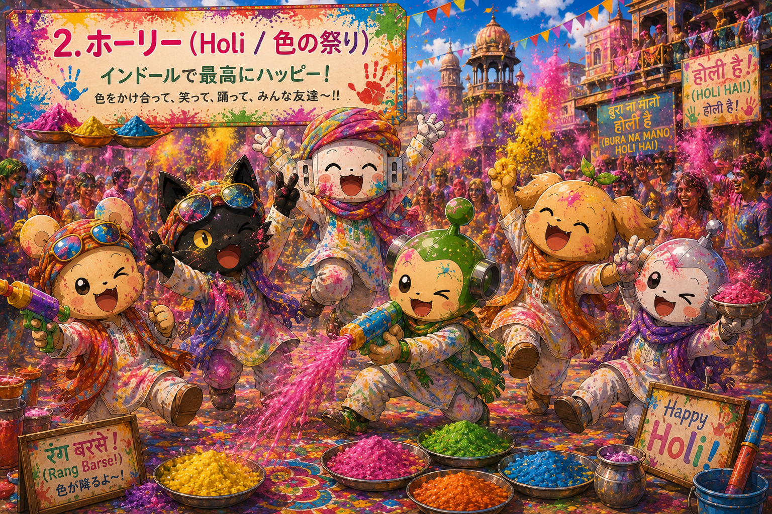 ホーリー 色の祭り